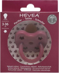 PINK ROUND RUBBER PACIFIER 3 - 36 months - HEVEA