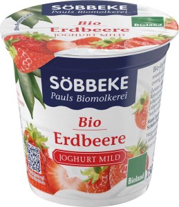 STRAWBERRY YOGHURT BIO 150 g - SOBBEKE