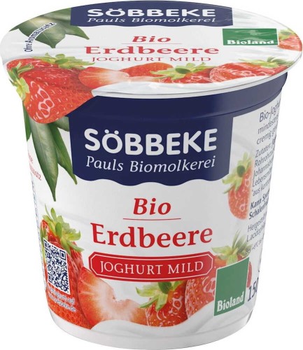 STRAWBERRY YOGHURT BIO 150 g - SOBBEKE