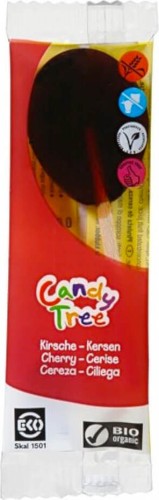 GLUTEN-FREE CHERRY FLAVORED LOLLIPOPS BIO 13 g - CANDY TREE