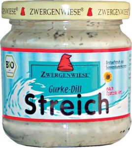 SUNFLOWER PASTE WITH CUCUMBER AND DILL TZATZIKI GLUTEN FREE BIO 180g - ZWERGENWIESE