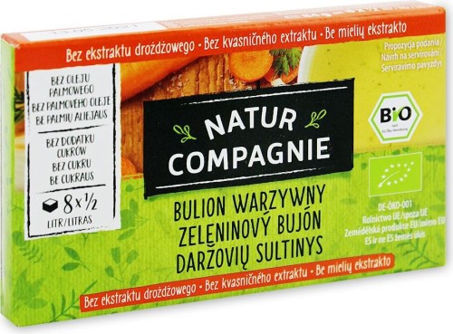 BROTH - VEGETABLE CUBES WITHOUT YEAST  BIO 84 g - NATUR COMPAGNIE