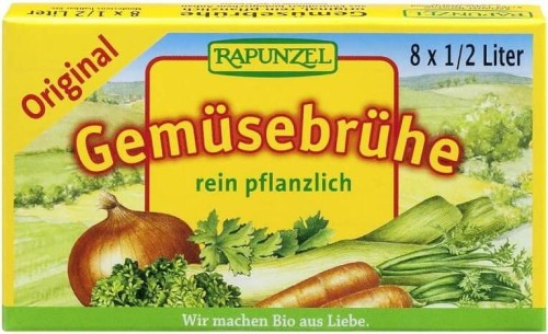 BOUILLON - CUBE DE LÉGUMES (JAUNE)  BIO 8x10,5 g - RAPUNZEL