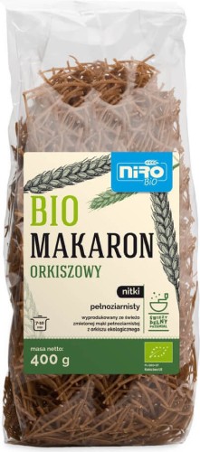 MAKARON (ORKISZOWY RAZOWY) NITKI BIO 400 g - NIRO