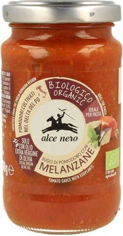 TOMATO SAUCE WITH GRILLED EGGPLANT BIO 200 g - ALCE NERO