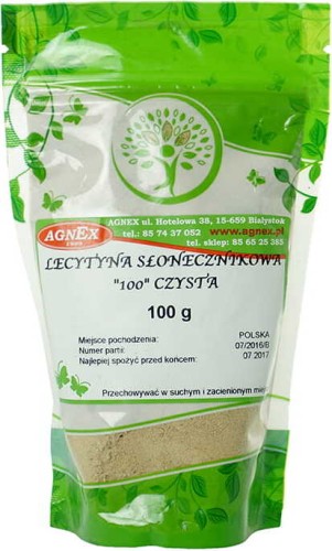 SUNFLOWER LECITHIN 100 CLEAN 100g AGNEX