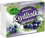 POWDER DRAGEES KSYLITOLKI 0% OF SUGAR BLUEBERRY 40g AKA