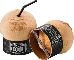 COCO BIO AVEC UNE SERRURE ET UNE PAILLE 450 g - GENUINE COCONUT