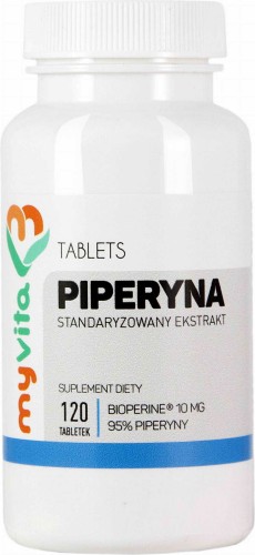 PIPERINE EXTRACT 10mg Bioperine 120 TABLETS MyVita