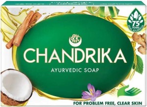 AYURVEDIC SOAP CHANDRIKA ORIGINAL ON THE BASE  OF 7 OILS 75g
