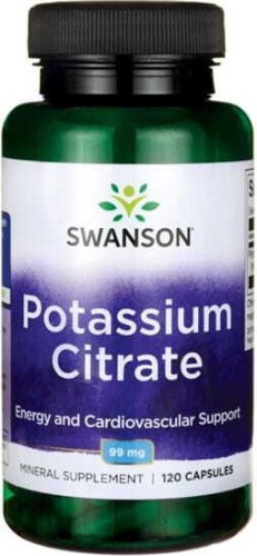 POTASSIUM CITRATE 120 CAPSULES SWANSON