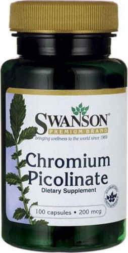 CHROMIUM PICOLINATE 200mcg 100 CAPSULES SWANSON