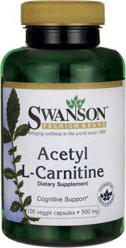 Acetyl L-Carnitine ALC 500mg acetyl karnityny 100 kapsułek SWANSON