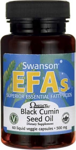 Black Cumin Seed Oil 500mg Vitamin E 60 capsules SWANSON