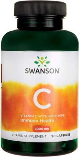 Witamina C z dziką różą 1000mg Vitamin C with Rose Hips 90 kapsułek SWANSON