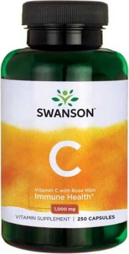 Witamina C z dziką różą 1000mg Vitamin C with Rose Hips 250 kapsułek SWANSON