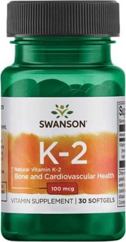 K2MK-7 100mcg Vitamin K2 -7 from Natto 30 capsules SWANSON