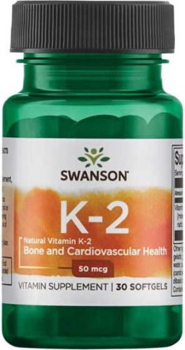 Witamina K2 MK7 K2MK-7 50mcg Vitamin K2 -7 from Natto 30 kapsułek SWANSON