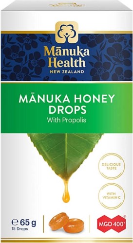 Snoepjes met Manuka Honing MGO 400+ Propolis BIO en vitamine C 65g MANUKA GEZONDHEID NIEUW ZELAND