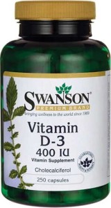 Vitamin D3 D-3 400 IU 250 capsules SWANSON