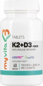 K2MK7 + D3 100mcg + 2000IU 60 tablets MyVita