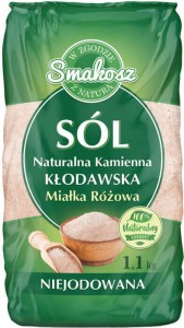 Sól kłodawska naturalna kamienna KŁODAWA miałka niejodowana 1kg SMAKOSZ