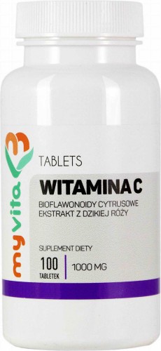 Witamina C 1000mg z ekstraktem z dzikiej róży i bioflawonoidami 100tab. MyVita