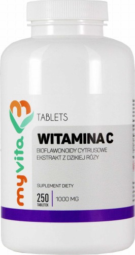 Vitamin C 1000mg with wild rose extract and bioflavonoids 250tab. MyVita