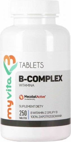 VITAMIN B COMPLEX B1 B2 B6 B12 BIOTINE 250 TABLETS MyVita