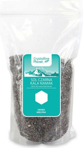 BLACK SALT KALA NAMAK COARSELY GROUND 1 kg - SKARBY OCEANU