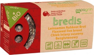 Gedroogd linnenbrood met tomaten en basilicum Glutenvrij BIO 70 g - PAPAGRIN
