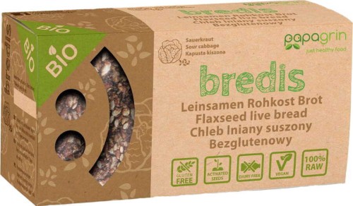 GEDROOGD LIJNZAAD BROOD MET ZUURKOOL GLUTENVRIJ BIO 70 g - PAPAGRIJN