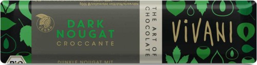 Croccante reep pure chocolade nougat BIO 35 g - Vivani