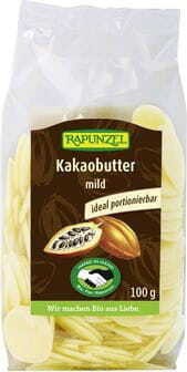 TŁUSZCZ KAKAOWY W KRĄŻKACH BIO 100 g - RAPUNZEL