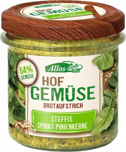 GROENTEPASTA MET SPINAZIE EN ROZE NOTEN BIO 135 g - ALLOS