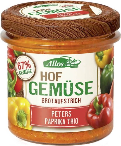 VEGETABLE PASTE WITH THREE TYPES OF PAPRIKA BIO 135 g - ALLOS