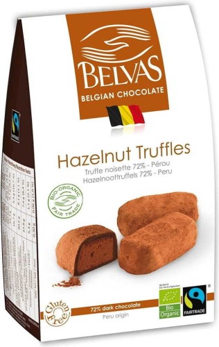 BELGIAN CHOCOLATE WITH HAZELNUTS GLUTEN-FREE FAIR TRADE BIO 100 g - BELVAS