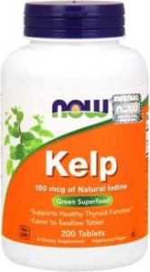 Jod Kelp - algi morskie 150mcg 200 kapsułek NOW FOODS