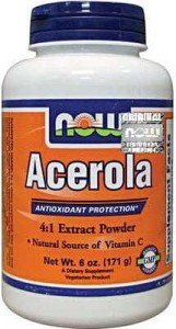 Acerola poeder 4: 1 extract 170g NOW FOODS