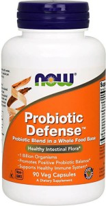 Probiotic Defense 1 miliard żywych kultur bakterii 515mg 90 kapsułek NOW FOODS