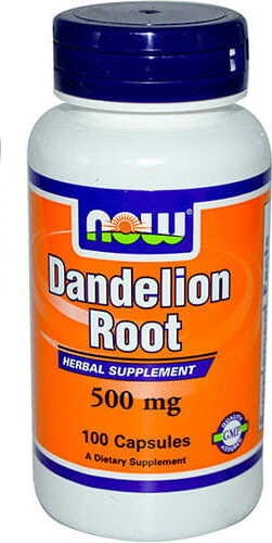 Paardebloemextract Paardebloemwortel 500mg 100 capsules NU VOEDSEL