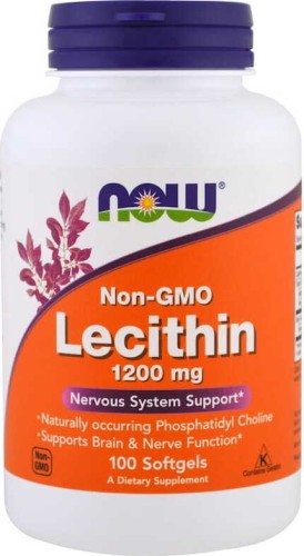 Lecithin 1200mg 100 capsules NOW FOODS