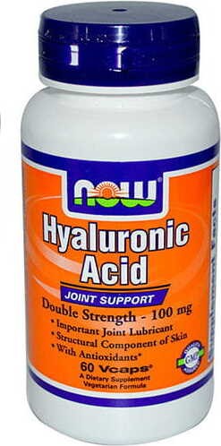 Kwas hialuronowy alfaliponowy L-prolina Hyaluronic acid 100mg 60 kapsułek NOW FOODS