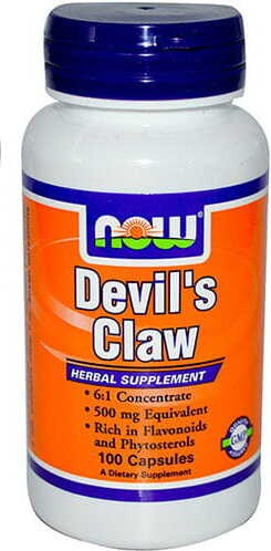 Devil's claw 500mg 6:1 extract 100 capsules NOW FOODS