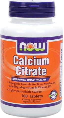 Cytrynian wapnia plus magnez Calcium Citrate 300mg 100 kapsułek NOW FOODS