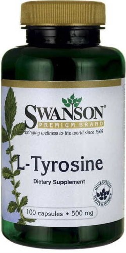 L- Tyrozyna 500mg L- Tyrosine 100 kapsułek SWANSON