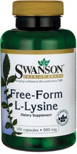 L- Lysine Free Form 500mg aminoacid 100 capsules SWANSON