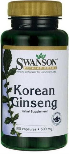 Korean Panax Ginseng 500mg 100 capsules Swanson