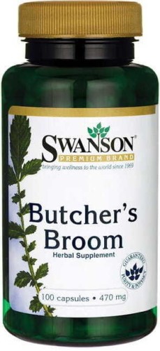 Butcher's Broom 470mg ruszczyk kolczasty 100 kapsułek Swanson