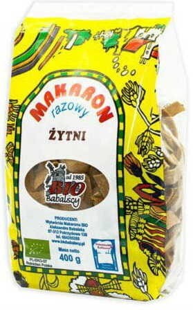 PASTA (RYE WHOLEMEAL) SPIRALS BIO 400 g - BABALSCY